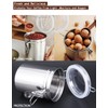 Coffee Canister 4 Pcs Stainless Steel Food Container with Clear