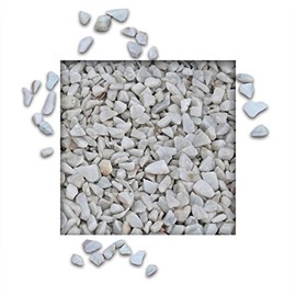 Carrara Marble Chippings White 8/12 mm (25 kg Bag)
