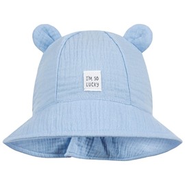 Smarilla Summer Hat Summer Hat Children's Hat Fishing Hat Boys Girls Baby Hat Muslin, lightblue