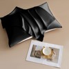 THXSILK 100% Mulberry Silk Pillowcase with Cotton Underside, Silk Pillowcase