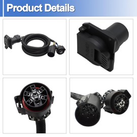 HC3Z-15A416-A Truck Bed 7-Pin Trailer Wiring Harness for 5th Wheel or Gooseneck Trailers Compatible with 2017-2022 Ford Super Duty F250 F350 F450 F550