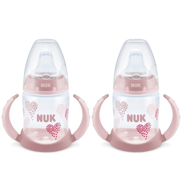 NUK Learner Cup, 5 Oz, Pack of 2, Pink Hearts,