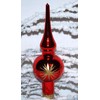 'Red Gloss/Star Christmas Tree Topper Mini Jingle Bells Lauscha "