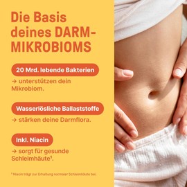 BRAINEFFECT Gut Care - With 20 Billion Bacterial Cultures Bifidobacterium & Lactobacillius, Calcium, Vitamin B6 & B12 - 60 Capsules