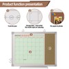 Dry Erase Calendar Whiteboard with Cork Board for Wall, Magnetic