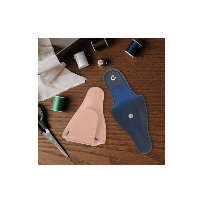Angoily Bolsa para tijeras de uñas, funda de piel, soporte