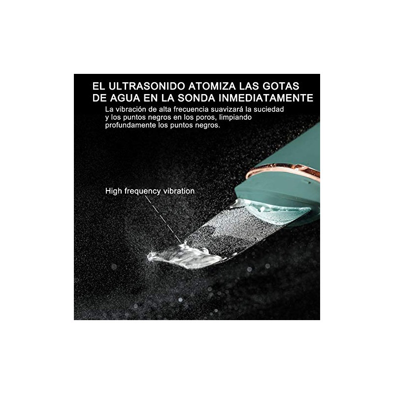 Limpiador Facial Ultrasónico,Sebami Exfoliación facial ultrasónica Skin Scrubber USB Recargable,