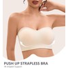 YHGV Strapless Bras for Women-Push-Up Non-Slip Bandeau Bra,Seamless Wirefree Padded