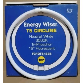 GE (1) GE 12" 40w Energy Wiser T5 Circline Neutral Light White