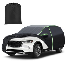 Mixsuper Liner Car Cover for Mazda CX-9/CX-90 2007-2026, Full Car Cover All Weather Car Covers for CX9/CX90, Waterproof Outdoor Cover with Zipper Door Reflective Strips