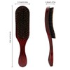 100% Boar Hair Mane Reinforced Wave Brush Brown Ergonomic Design