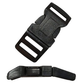 JYC CREATIVE 2 Pieces Curved Buckles Choose Size and Colour Plastic Buckles PP Brooch Clasp and Washer Travel Bag Clasp Backpack Closure (2x15mm, Black)