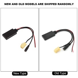 EVGATSAUTO Bluetooth AUX Cable, Bluetooth 5.0 AUX Cable Adapter with Microphone Handsfree Replacement for Fiat 500/Grande Punto/Qubo/Fiorino