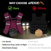 APEXUP Weighted Vest Men 10lbs Weights with Reflective Stripe, Weighted