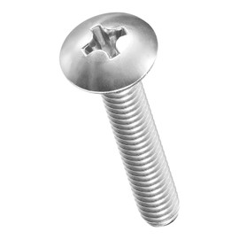 METALLIXITY Machine Screws Phillips Head(1/4"-20x1-1/2) 25Pcs, 304 Stainless Steel Round Head Phillips Drive Furniture Bolts - for Woodworking & Furniture Assembly, Silver
