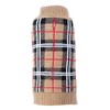 The Worthy Dog Tan Plaid Sweater-Medium