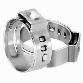 MOLAVIEE 200Pcs 1/2 Inch PEX Cinch Clamps, 304 Stainless Steel Cinch Crimp Rings Pinch Clamps for Pex Tubing Pipes Fitting Connections