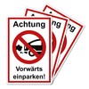 Strobo Achtung vorwärts einparken Sign, 20 x 30 cm, Made