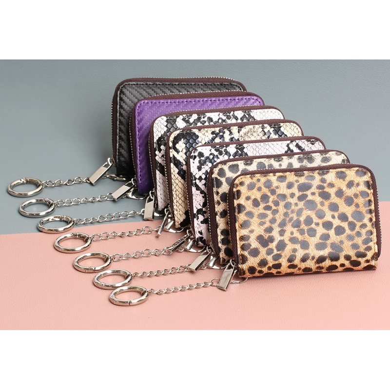 FurArt Credit Card Wallet, Zipper Card Cases Holder for Men
