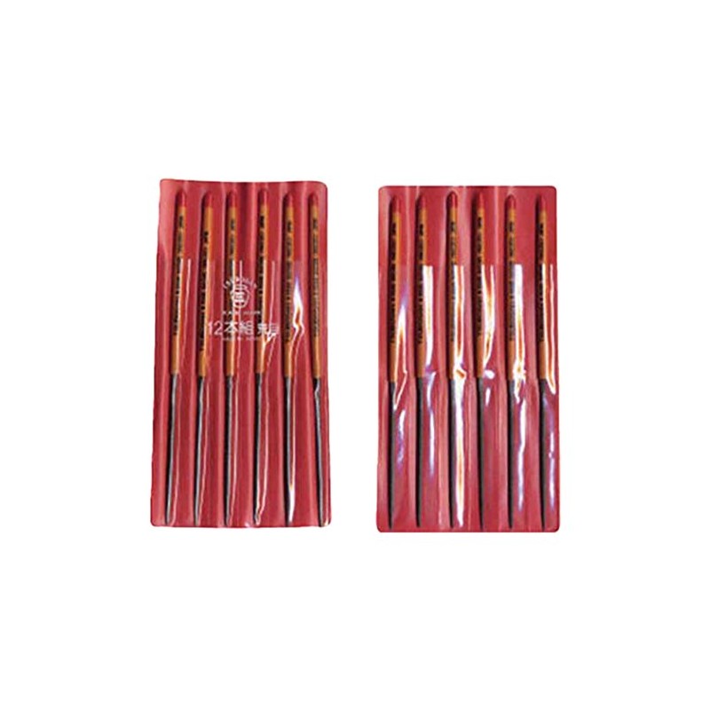 Tsubosan MA01201 File Set of 12 Round, Rough