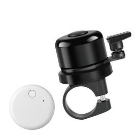 RAMASU Bicycle Bell with Location Tracking Function, Bicycle Theft Prevention, Built-In Lost Prevention, Cycle Bell, Apple Find App, Track Parking Location, Searches with Sound, Notify Smartphone When