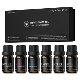 Airversa Hotel Scent Diffuser Oils, Fragrance Oils Set, 10mL | 0.34 Fl Oz x 6
