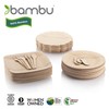 Bambu, Disposable Bamboo Fancy Plates 9 Inch, Organic, Biodegradable and