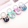 Grey Cute Cat Combination Lock Travel Locks for Luggage Backpack