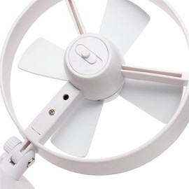 AntilaTech Quiet 2-Speed USB Desktop Mini Fan with Suction Cup-Study/Office/Travel (White)