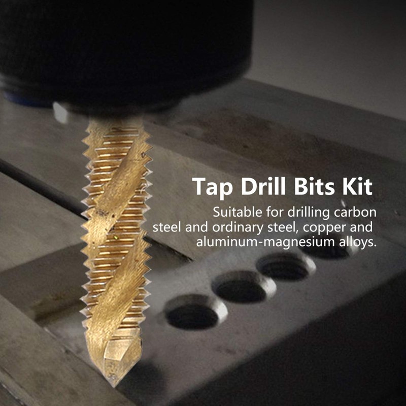 Tap Drill Set, 10 Pieces, Pitch: Approx. 0.03 inches (0.7