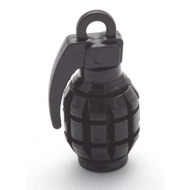 4 x valve caps, hand grenade, colour: black, valve cap, Vhsch