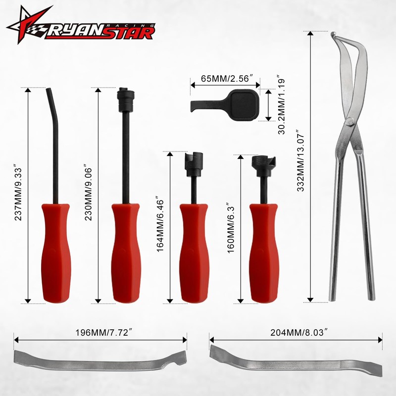 RYANSTAR RACING Automobile Drum Brake Tool Set (8-Piece Set), Brake