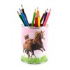 Pencil Cup Horses Pink with 12 Triangular Colouring Pencils, Children's