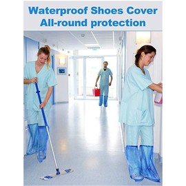 Leo 60 piece 30 pairs shoes & long Boots cover - Disposable Long Boots Shoes Cover slip resistant Durable Material for carpet, rain, mud, snow. (60 pcs)