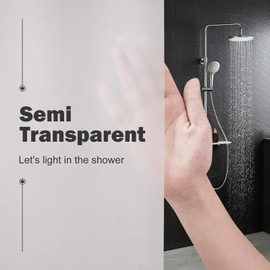 UFRIDAY Extra Long Shower Curtain Liner 72 x 82 inches,Waterproof Frosted PEVA Plastic Shower Curtain with Liner for Bathroom with Magnets and Grommets