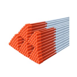 72 Inch Driveway Markers, 100 Pack Fiberglass Snow Stakes with Reflective Tape, High Visibility Red Stakes for Driveway, Sidewalk, Parking Lot