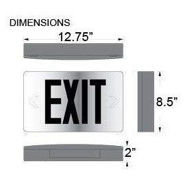 Aluminum Exit Sign with Green Letters