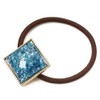 JewelVOX Hair Accessories, Square Motif, Shell, Bijou, Dome, Hair Pony,