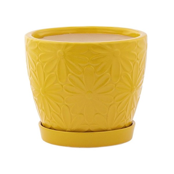 Napco Imports Embossed Daisy Design 5.5 x 5.75 Inch Dandelion