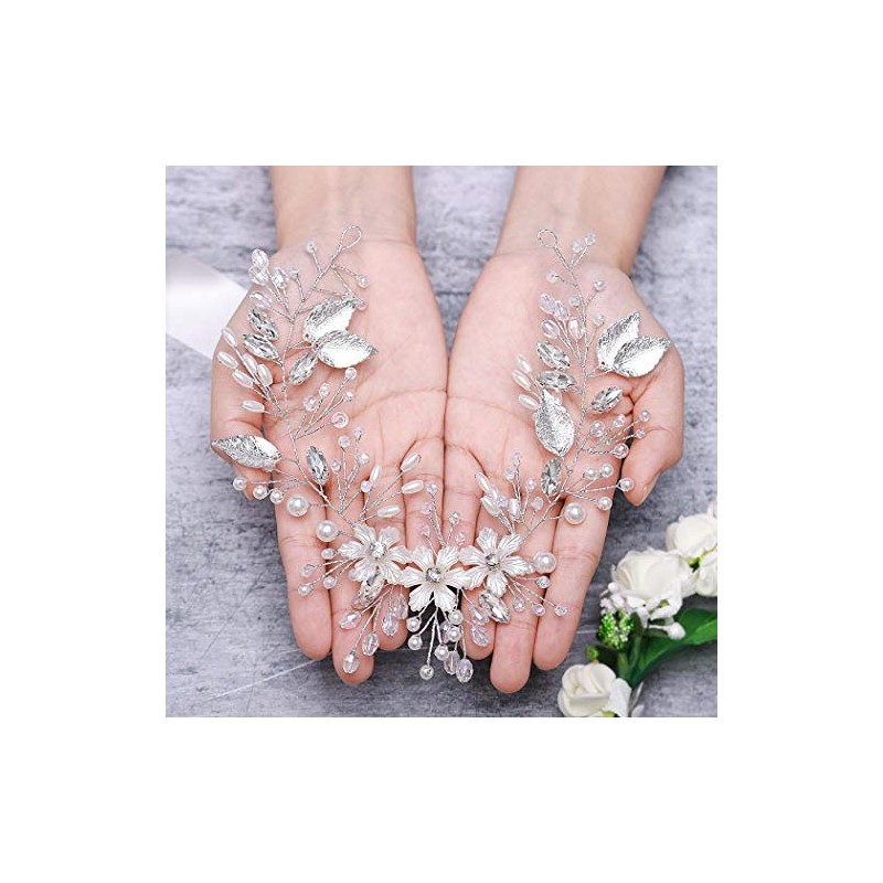Unicra Flores de novia para el pelo de la boda