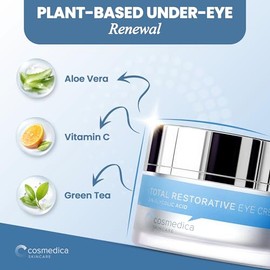 Cosmedica Skincare CREMA RESTAURADORA PARA OJOS. Hidrata, atenúa la flacidez y minimiza las líneas de expresión. Con Te verde y Vitamina E