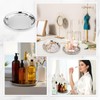 Lounsweer 8 Packs Round Silver Mirror Decorative Tray 10 Inch