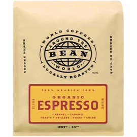 Bean Around The World Coffees Organic Espresso Coffee, 340g, 12 oz.