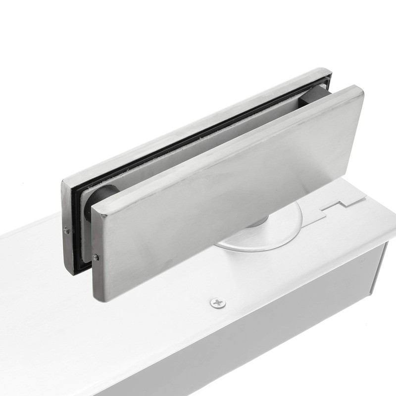 PrimeMatik - Door patch fitting. Lower corner hinge in aluminum