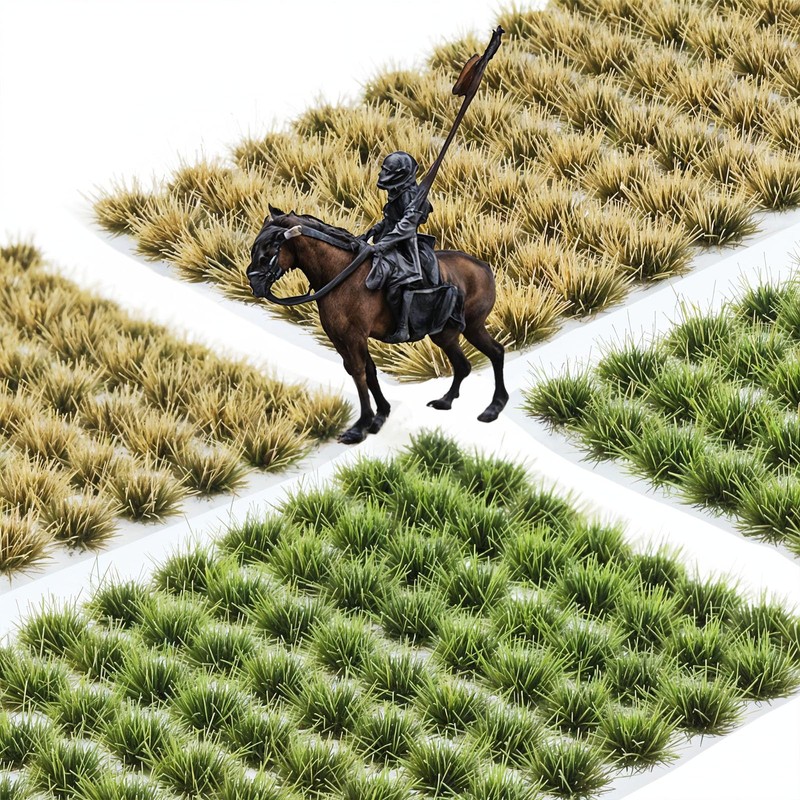 QfwdfcTrenz 208 Pcs Static Grass Tuft Flower Cluster Static Grass