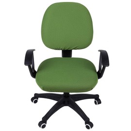 Smiry Stretch Jacquard Office Computer Chair Covers, Removable Washable Universal Desk Rotating Chair Slipcovers Protector, Seat + Backrest Cover, Olive Green