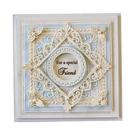 Square Frame Metal Die Cuts Dies Stencil, Square Frame Cutting Dies Cut Stencils DIY Scrapbooking Cards Photo Album Craft Decorative Embossing Paper Dies for Album Card Scrapbooking Making