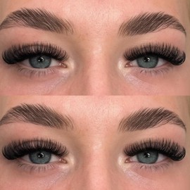 Geeneiya Fluffy Lashes Extension Kit DIY Lash Clusters Kit D Curl Eyelash Extension Kit with Lash Bond and Seal Lash Glue, Lash Applicator for Beginners (80D+100D,10-18MM, 280Pcs)