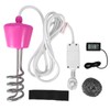 Electric Floating Immersion Water Heater Boiler with Digital Thermometer Pink