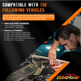 ZuneXino AC Heater Climate Control Temperature Control Module Compatible with 1500 2500 3500 2006-2008 & Dakota 2005-2011, Replace 55056569AE